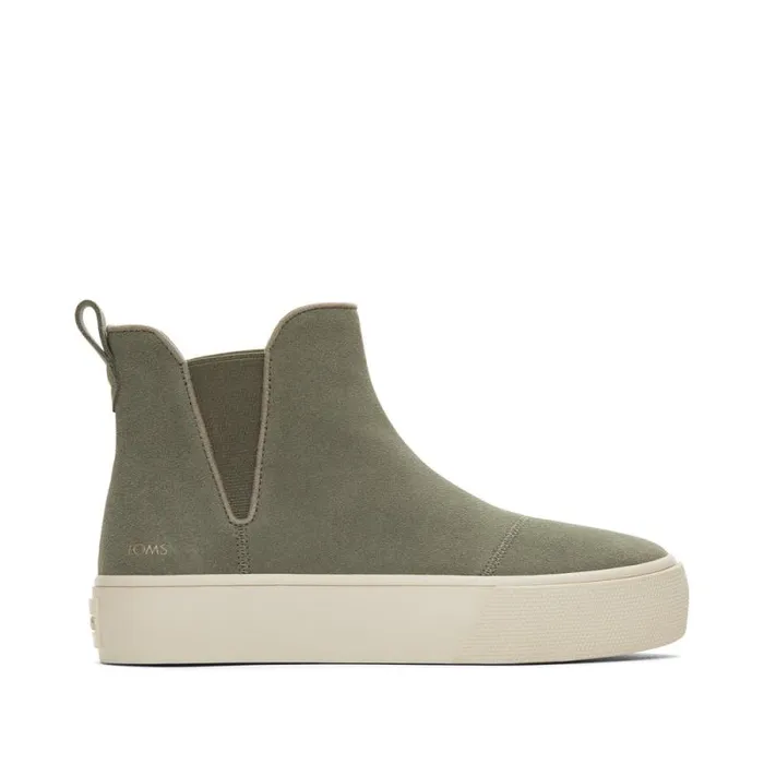 Toms Sneakers Fenix Platform Chelsea Sneaker Vetiver Grey Suede 8211 Women