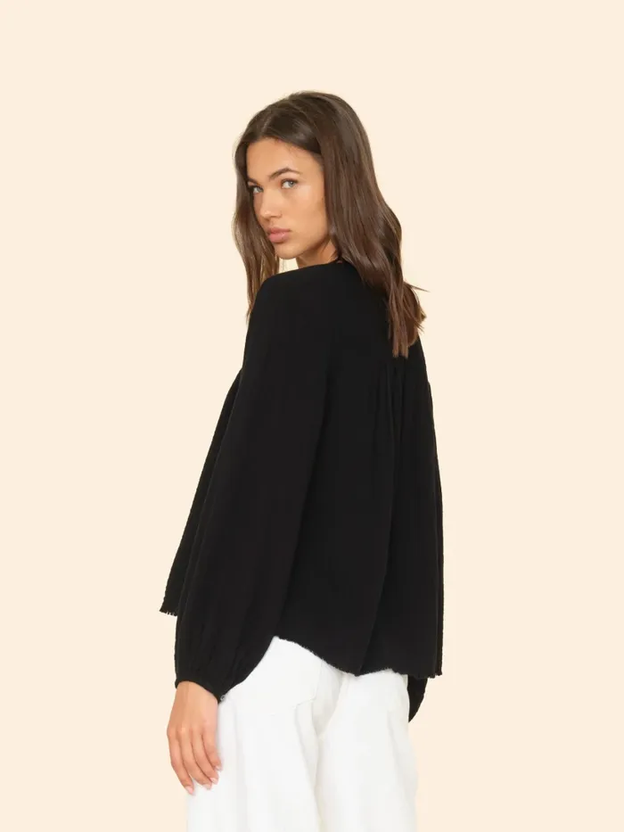 Tops Black Hortense Top XRENA Women Tops Black Hortense Top XRENA Women