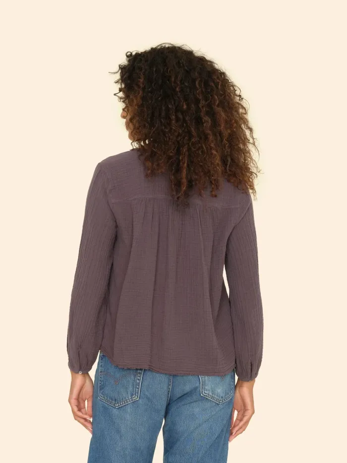 Tops Charcoal Hortense Top XRENA Women Tops Charcoal Hortense Top XRENA Women