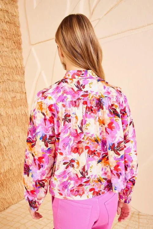 Tops Women Ulla Johnson Tahlia Blouse Azalea Tops Women Ulla Johnson Tahlia Blouse Azalea