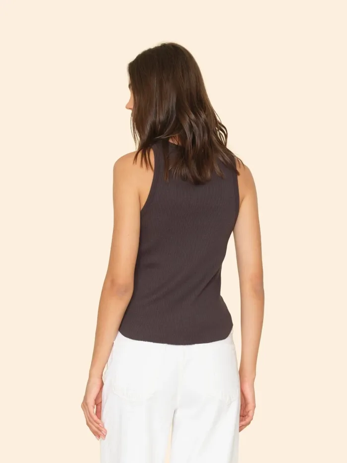 Tops Women Vintage Black Arynn Tank Top XRENA Tops Women Vintage Black Arynn Tank Top XRENA