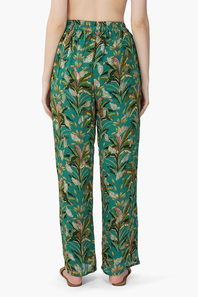 Tropical Ash Leaf Printed Pants Tropical Ash Leaf Printed Pants
