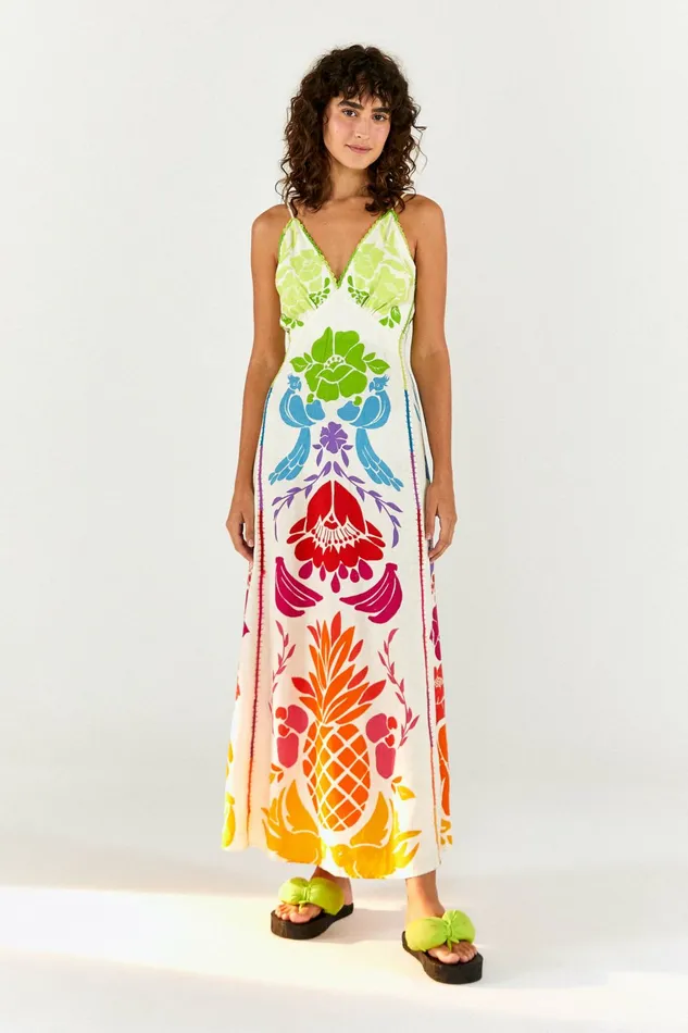 Tropical Graphic Maxi Dress Women FARM Rio Maxi Dresses Tropical Graphic Maxi Dress Women FARM Rio Maxi Dresses