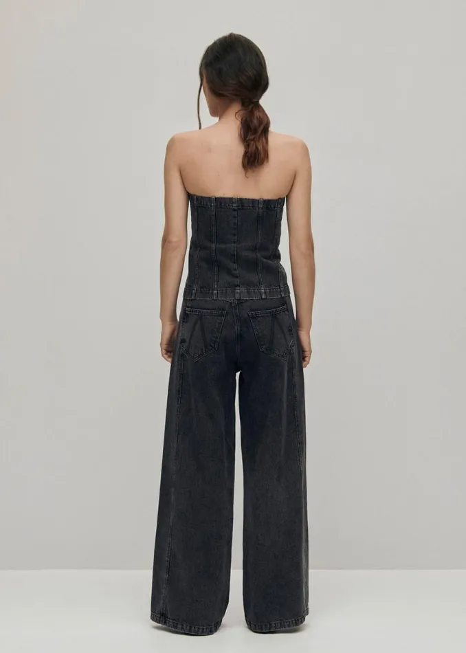 Troyes Black Denim Tank Women ALOHAS Tops