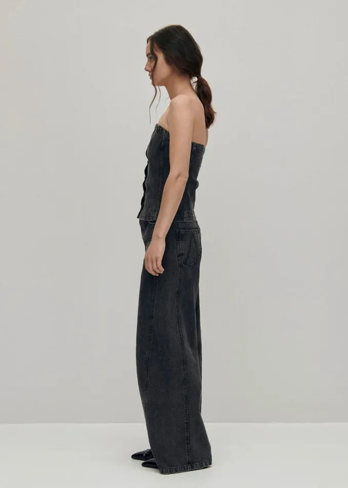 Troyes Black Denim Tank Women ALOHAS Tops