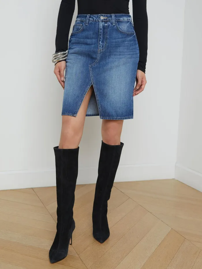 Tylee Denim Skirt Brentwood Women L039Agence Skirts Tylee Denim Skirt Brentwood Women L039Agence Skirts