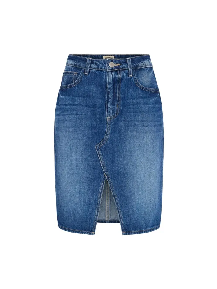 Tylee Denim Skirt Brentwood Women L039Agence Skirts Tylee Denim Skirt Brentwood Women L039Agence Skirts