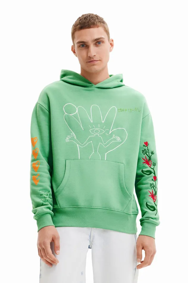 Ufo Hoodie Mens Desigual Sweaters and Sweatshirts