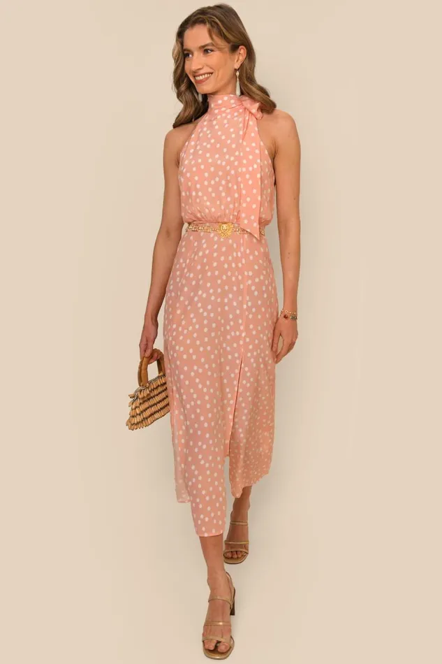 Valerie Marilyn Spot Pink Women RIXO Dresses