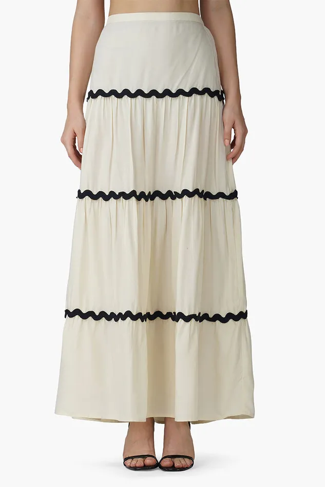 Vanilla RicRac Tiered Skirt Vanilla RicRac Tiered Skirt