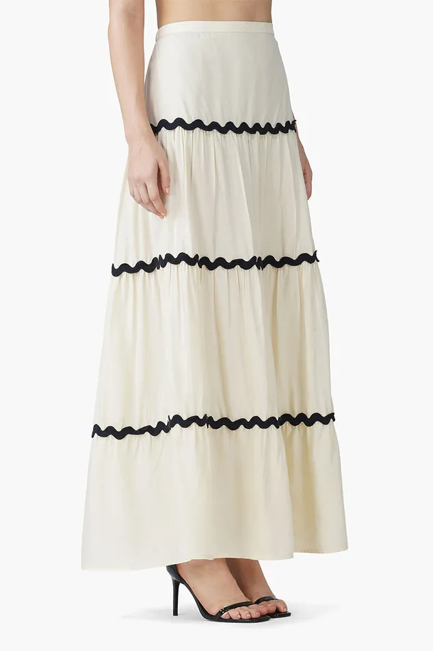 Vanilla RicRac Tiered Skirt Vanilla RicRac Tiered Skirt