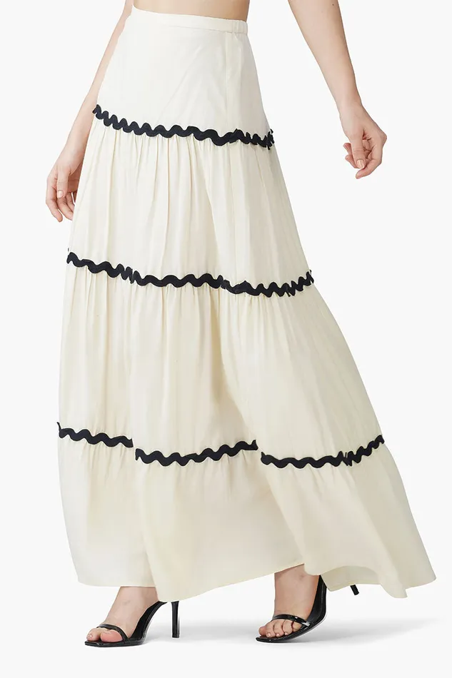 Vanilla RicRac Tiered Skirt Vanilla RicRac Tiered Skirt