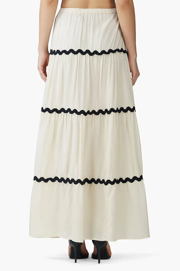 Vanilla RicRac Tiered Skirt Vanilla RicRac Tiered Skirt