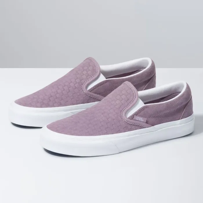 Vans Classics Shoes MenWomen Emboss Mini Check Classic SlipOn NirvanaTrue White Vans Classics Shoes MenWomen Emboss Mini Check Classic SlipOn NirvanaTrue White