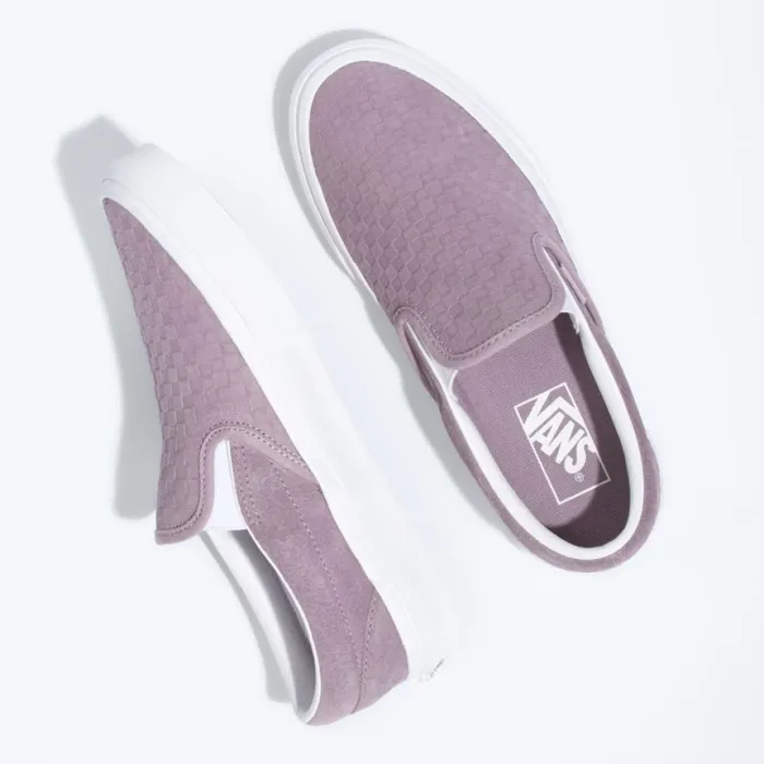 Vans Classics Shoes MenWomen Emboss Mini Check Classic SlipOn NirvanaTrue White Vans Classics Shoes MenWomen Emboss Mini Check Classic SlipOn NirvanaTrue White