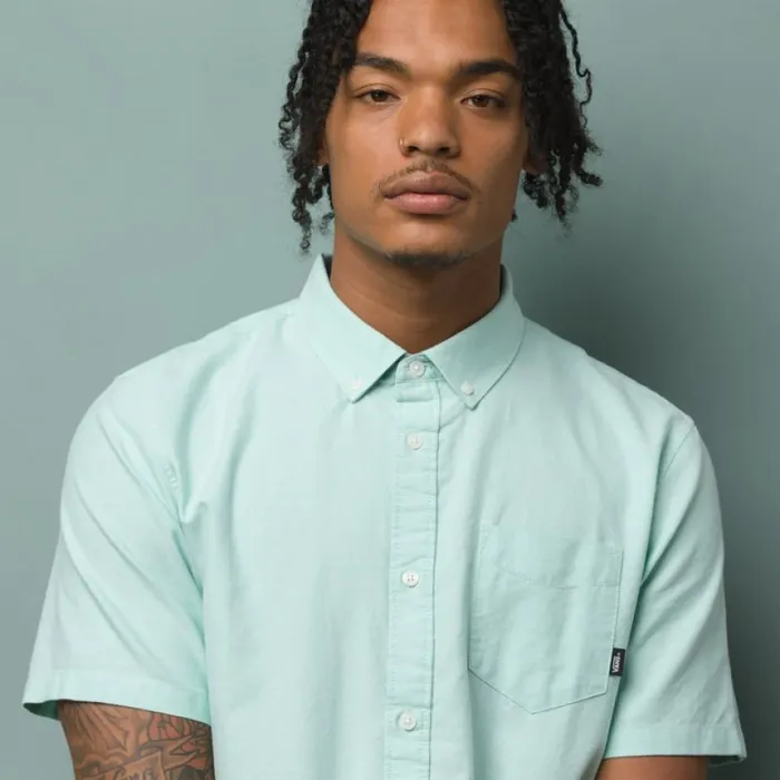 Vans Houser Buttondown Shirt Dusty Jade Green Men Shirts and Flannels Vans Houser Buttondown Shirt Dusty Jade Green Men Shirts and Flannels