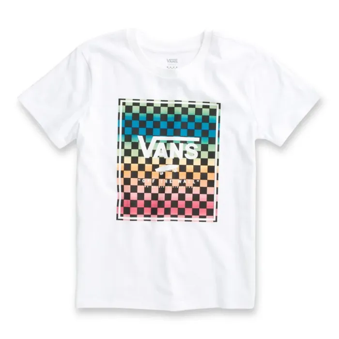 Vans TShirts and Tanks Women Vintage Check Box Tee White Vans TShirts and Tanks Women Vintage Check Box Tee White