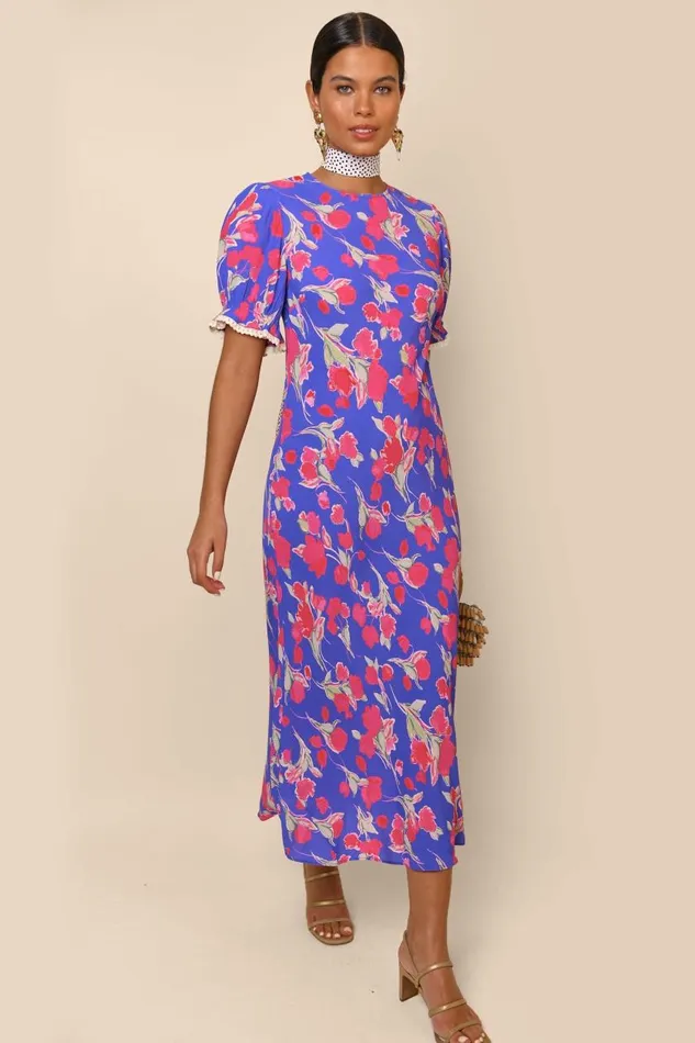 Venice Fontainhas Floral Iris Women RIXO Dresses