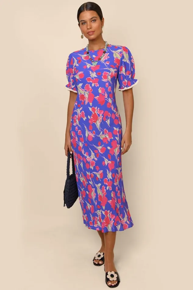Venice Fontainhas Floral Iris Women RIXO Dresses Venice Fontainhas Floral Iris Women RIXO Dresses