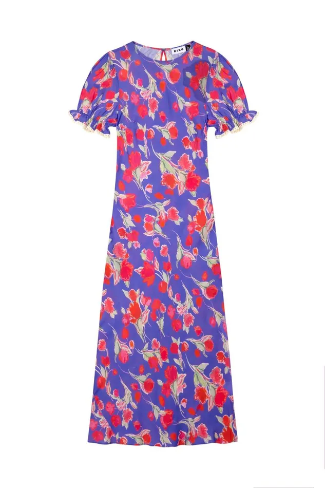 Venice Fontainhas Floral Iris Women RIXO Dresses Venice Fontainhas Floral Iris Women RIXO Dresses
