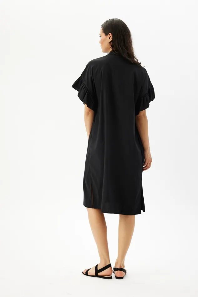 VIKKI DRESS 16306 999 Black Women IN FRONT DRESSES