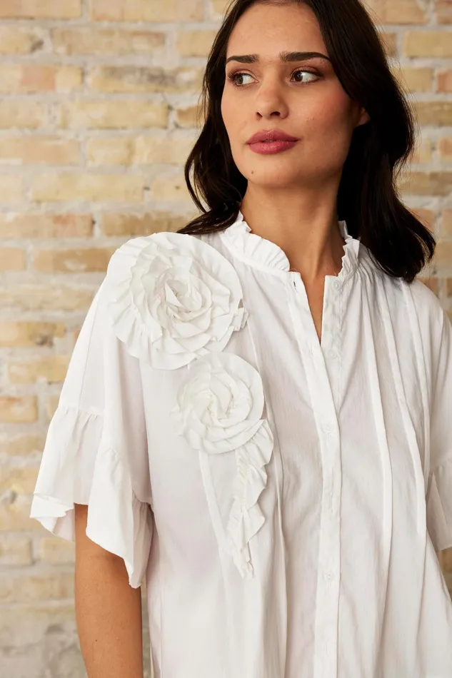 VIKKY BLOUSE 16214 020 Off White 020 Women IN FRONT SALE