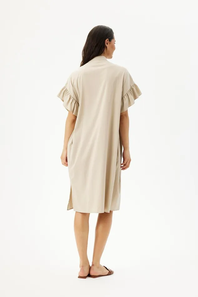 VIKKY DRESS 16306 191 Sand 191 Women IN FRONT DRESSES