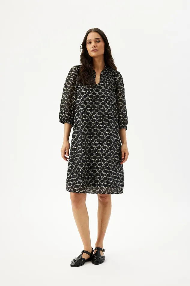 VIOLA DRESS 16335 999 Black 999 Women IN FRONT DRESSES