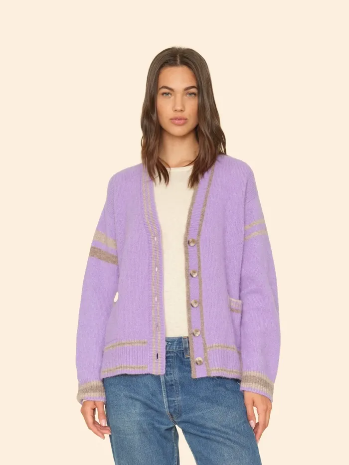 Violet Taupe Carey Cardigan Women Sweaters and Jackets XRENA