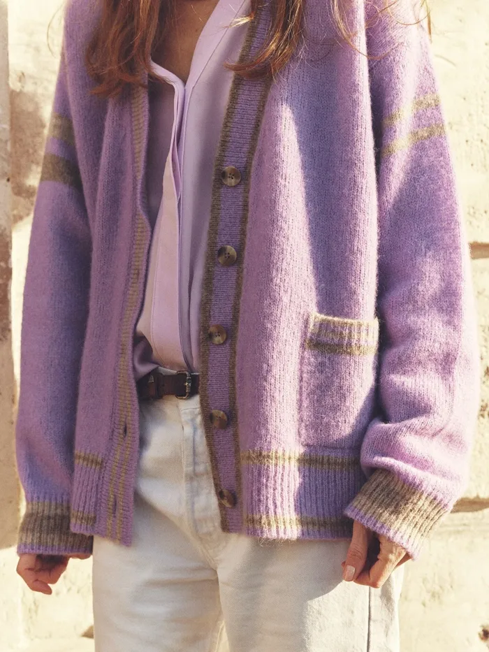 Violet Taupe Carey Cardigan Women Sweaters and Jackets XRENA Violet Taupe Carey Cardigan Women Sweaters and Jackets XRENA
