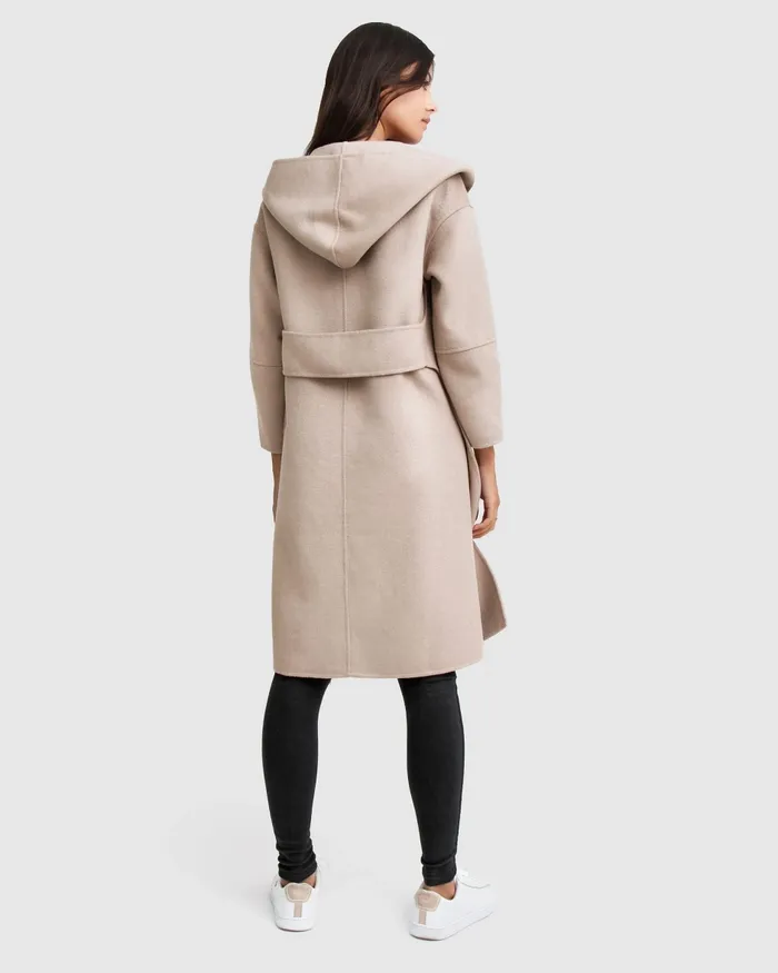 Walk This Way Wool Blend Oversized Coat 8211 Sand Women Coats and Jackets Belle and Bloom