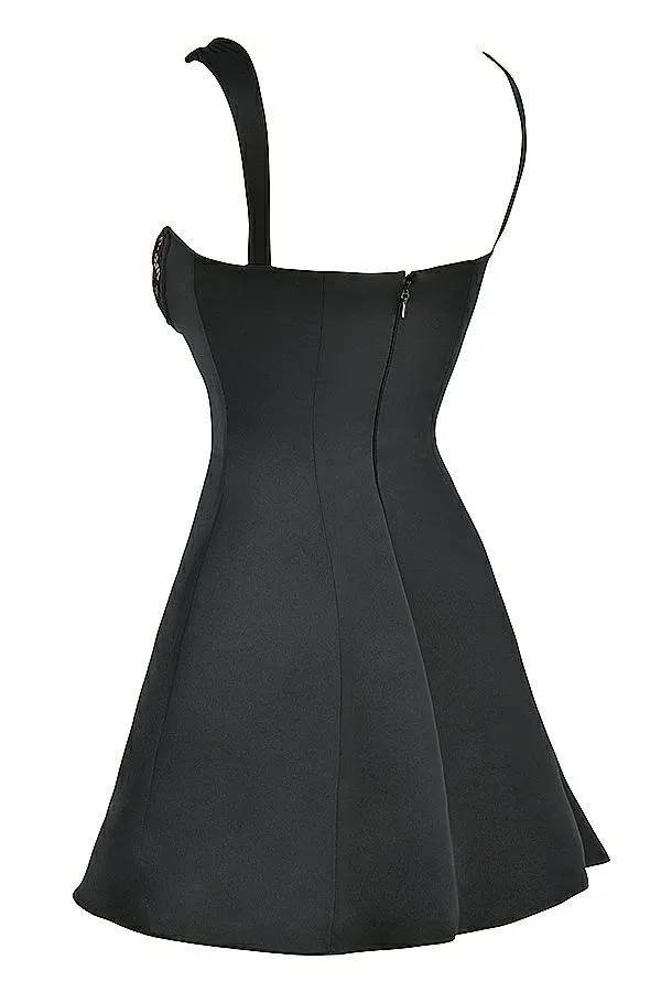 Women Adriana Black Satin And Lace Mini Dress House Of CB Dresses Women Adriana Black Satin And Lace Mini Dress House Of CB Dresses