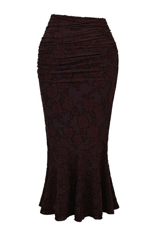 Women Adrielle Cocoa Midi Skirt House Of CB Bottoms