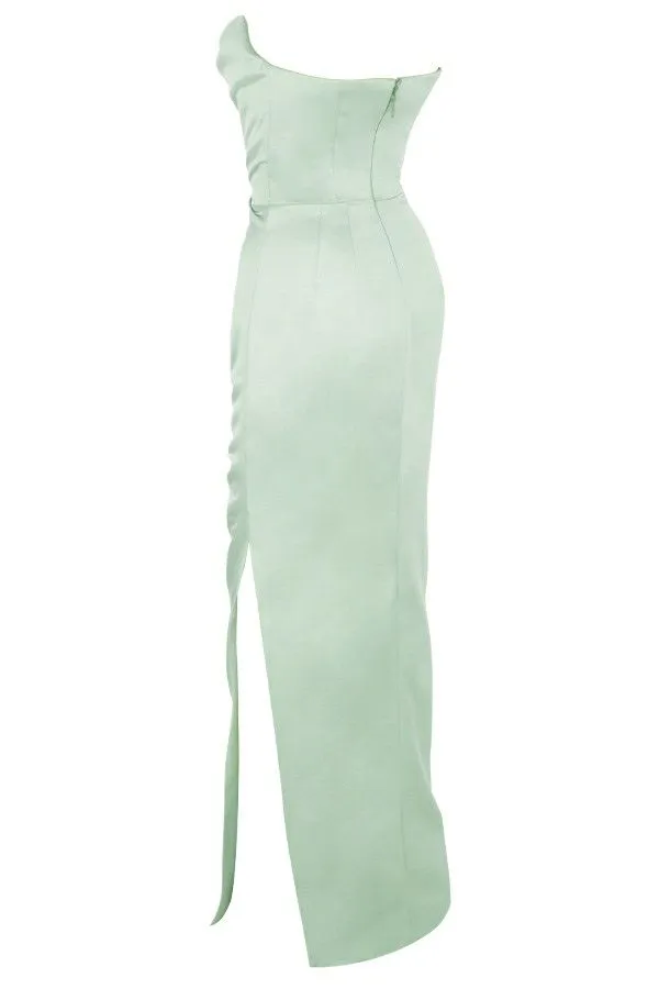 Women Adrienne Sage Satin Strapless Corset Maxi House Of CB Dresses Women Adrienne Sage Satin Strapless Corset Maxi House Of CB Dresses