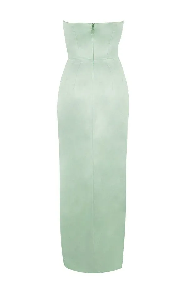 Women Adrienne Sage Satin Strapless Corset Maxi House Of CB Dresses Women Adrienne Sage Satin Strapless Corset Maxi House Of CB Dresses