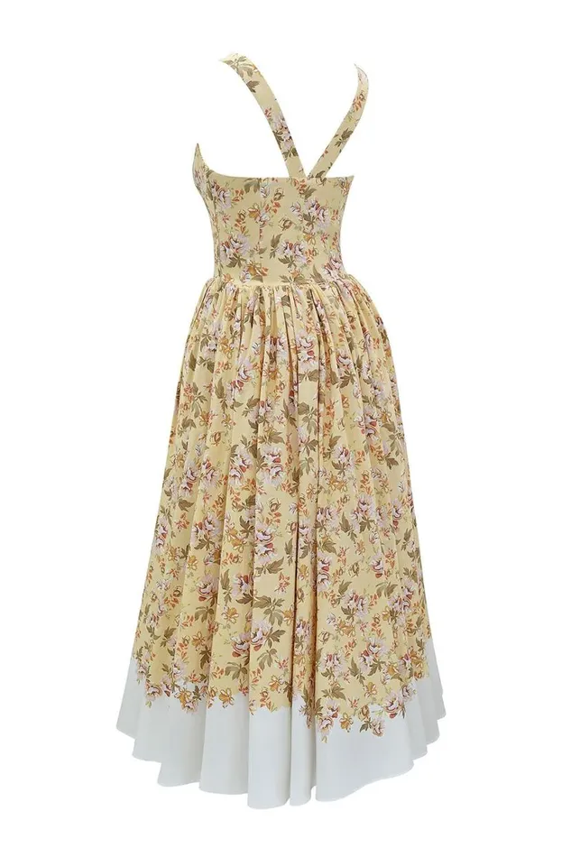 Women Alba Honeyflower Print Gathered Cotton Midi Dress House Of CB Dresses Women Alba Honeyflower Print Gathered Cotton Midi Dress House Of CB Dresses