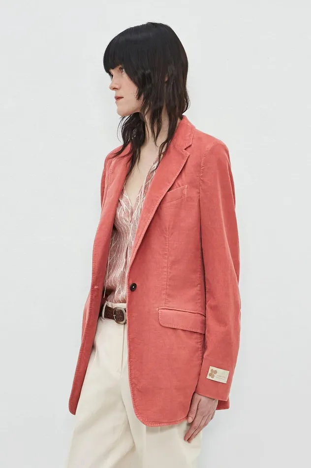 Women ALINE 8211 Baby Corduroy Long Jacket 8211 Coral Massimo Alba Jackets and Coats Women ALINE 8211 Baby Corduroy Long Jacket 8211 Coral Massimo Alba Jackets and Coats