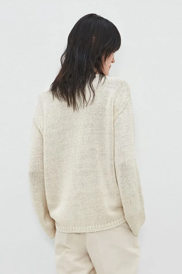 Women ALISSA 8211 Linen Silk Sweater 8211 Latte Massimo Alba Knitwear