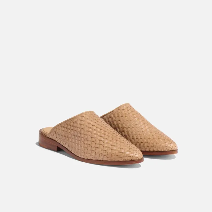 Women Ama Woven Mule Woven Almond Nisolo Loafers and Mules