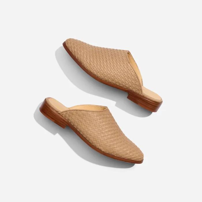 Women Ama Woven Mule Woven Almond Nisolo Loafers and Mules