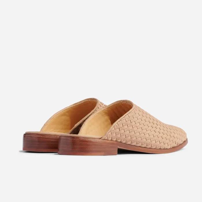 Women Ama Woven Mule Woven Almond Nisolo Loafers and Mules