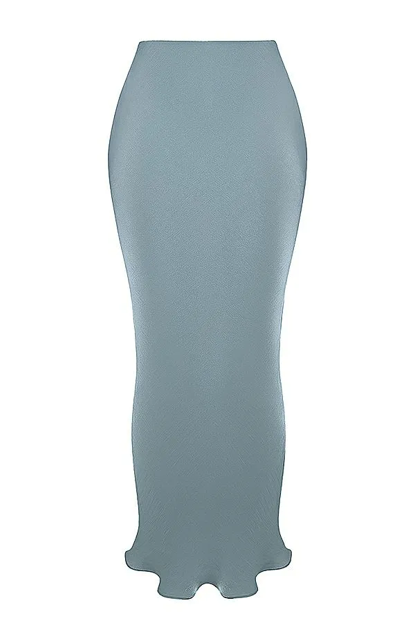 Women Amadi Cool Blue Floor Length Maxi Skirt House Of CB Bottoms