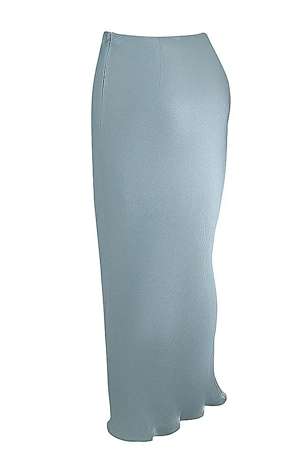 Women Amadi Cool Blue Floor Length Maxi Skirt House Of CB Bottoms