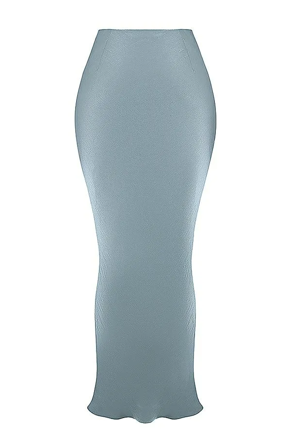 Women Amadi Cool Blue Floor Length Maxi Skirt House Of CB Bottoms