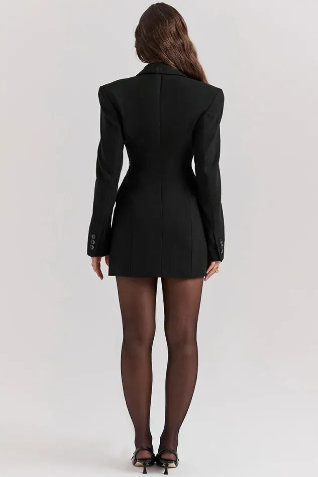 Women Amia Black Blazer Mini Dress House Of CB Dresses Women Amia Black Blazer Mini Dress House Of CB Dresses