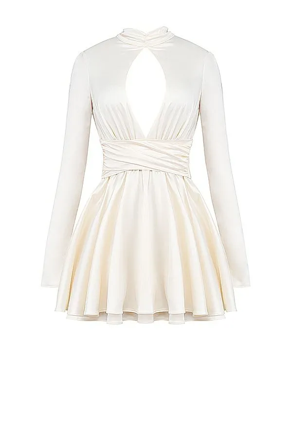 Women Aryana Ivory Bow Mini Dress House Of CB Dresses