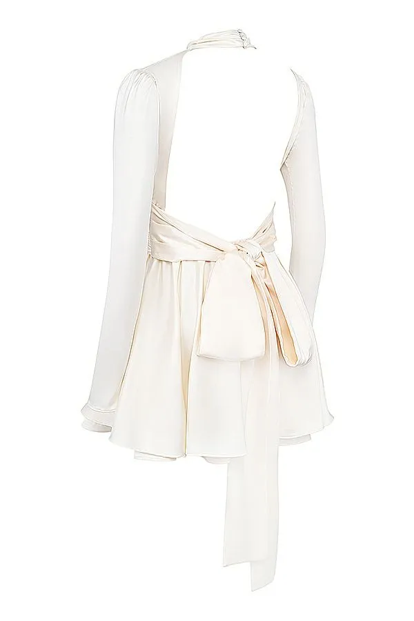 Women Aryana Ivory Bow Mini Dress House Of CB Dresses