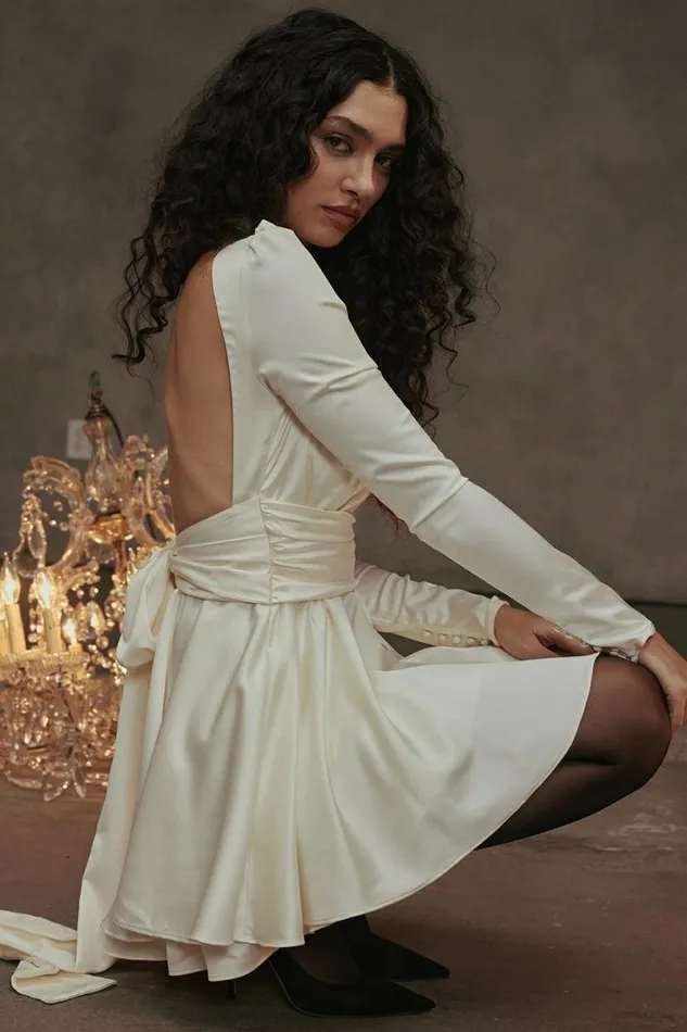 Women Aryana Ivory Bow Mini Dress House Of CB Dresses