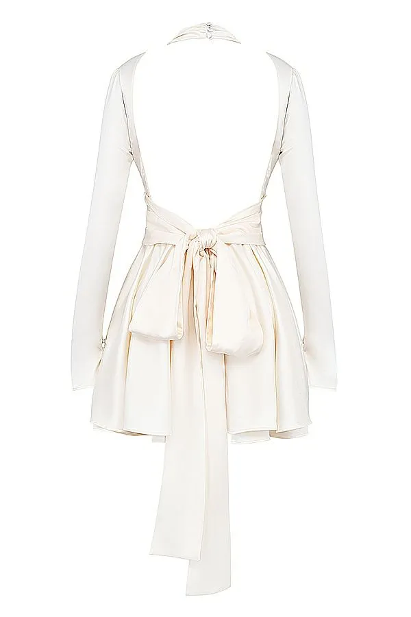 Women Aryana Ivory Bow Mini Dress House Of CB Dresses
