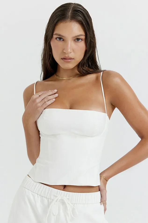 Women Audette White Structured Corset House Of CB Corsets